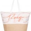 Roxy Waikiki Life 30L Large Beach Bag For Women Toast S Palm Tree