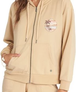 Roxy Women's Evening Hike Full-zip Hoodie For Women Tapioca
