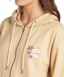 Roxy Women's Evening Hike Full-zip Hoodie For Women Tapioca -Cheap Roxy Shop unnamed file 1033