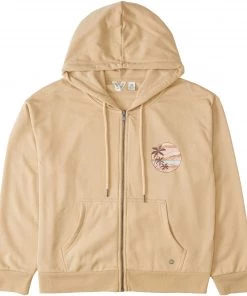 Roxy Women's Evening Hike Full-zip Hoodie For Women Tapioca -Cheap Roxy Shop unnamed file 1036