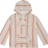 Roxy Women's Waves & Rays Stripe Pullover Hoodie For Women Snow White Stripe