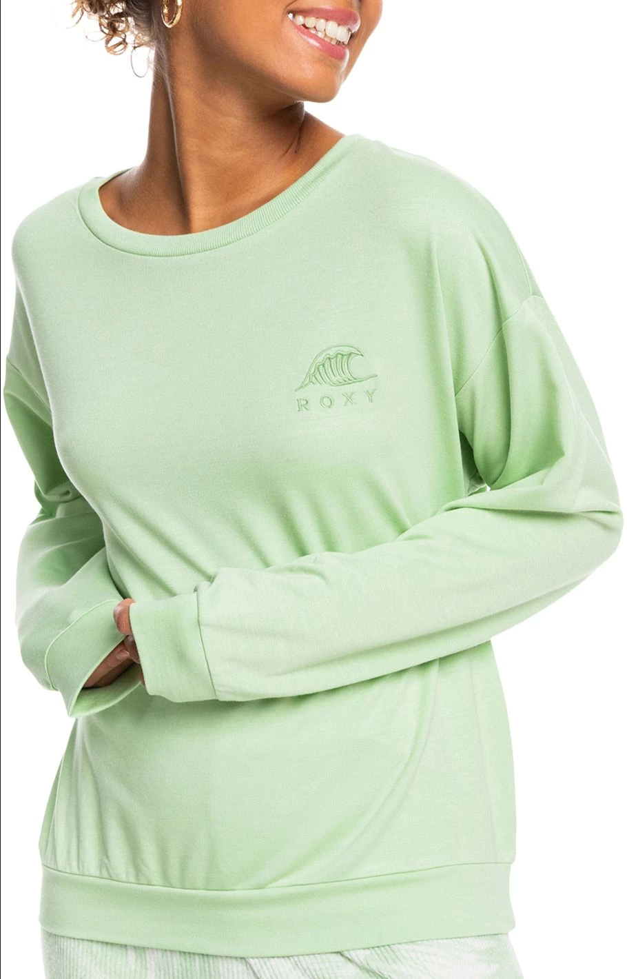 Roxy Women's Surfing By Moonlight Long Sleeve Shirt For Women Sprucetone 1 Roxy Women's Surfing By Moonlight Long Sleeve Shirt For Women Sprucetone