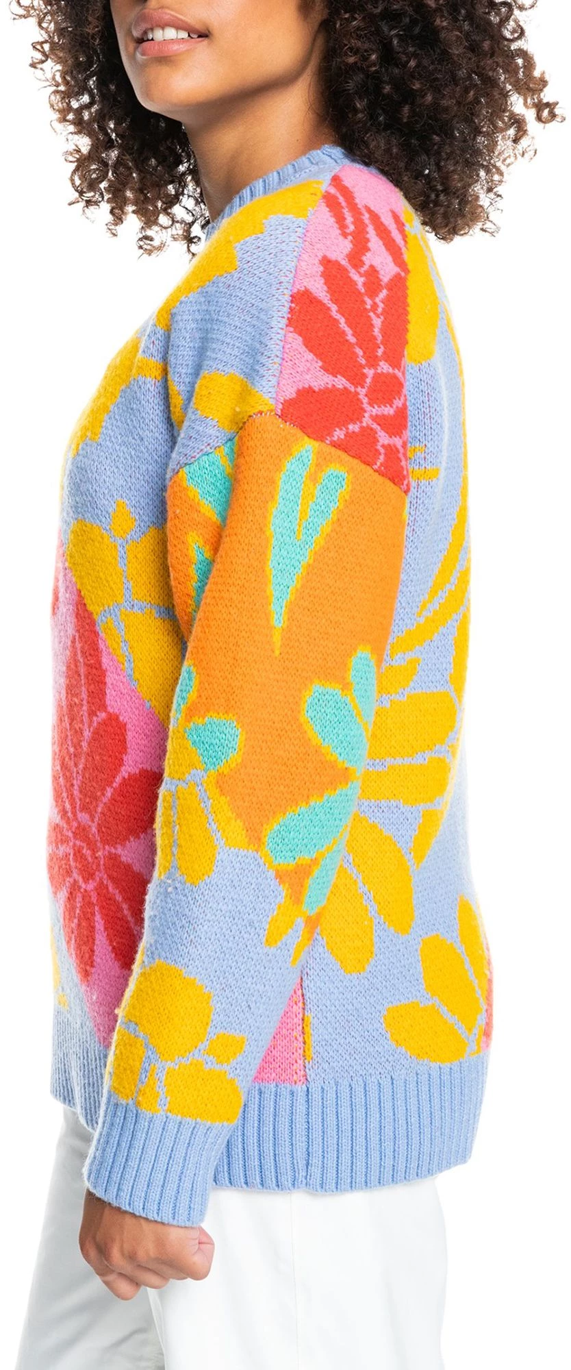 Roxy X Cynthia Rowley Women's Seamless Sweater For Women Brght Wht Ptch Rwly Jcqrd 4 Roxy X Cynthia Rowley Women's Seamless Sweater For Women Brght Wht Ptch Rwly Jcqrd - Image 4