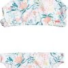 Roxy Girls' Color Garden Crop Swimsuit Set For Girls' Bright White