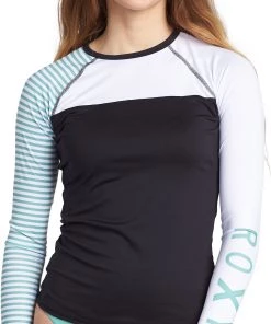 Roxy Women's Stripe Long Sleeve Rash Guard For Women Canton