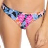 Roxy Women's Tropical Oasis Smocked Bikini Bottom For Women Anthracite Combo