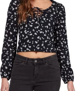 Roxy Women's Desert Paradise Long Sleeve Shirt For Women Anthracite Combo