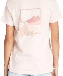 Roxy Women's Gradient Fade Short Sleeve Boyfriend T-Shirt For Women Blossom