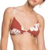 ROXY Women's Garden Trip Elongated Triangle Bikini Top For Women Marsala