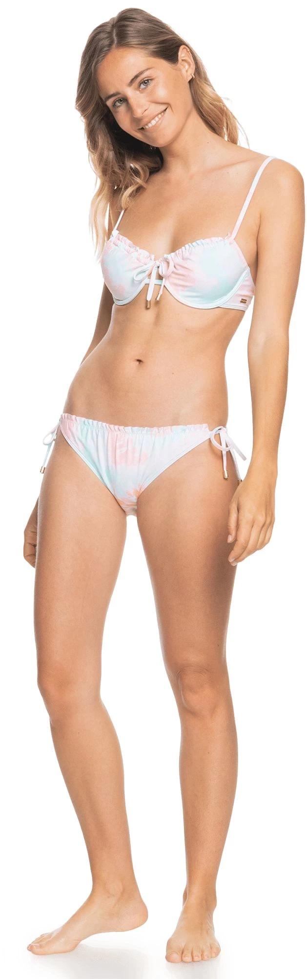 Roxy Women's Nautilus Side Tie Moderate Bikini Bottoms For Women Peach Tie Dye 2 Roxy Women's Nautilus Side Tie Moderate Bikini Bottoms For Women Peach Tie Dye - Image 2