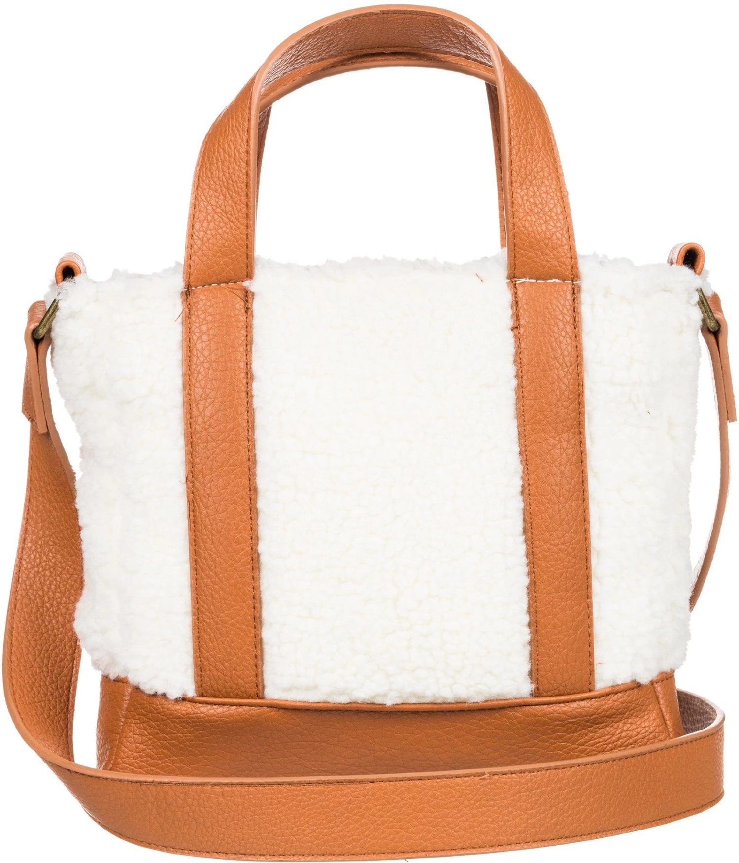 Roxy Women's Mountain Reality Faux Fur Crossbody Bag For Women Tapioca 2 Roxy Women's Mountain Reality Faux Fur Crossbody Bag For Women Tapioca - Image 2