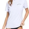 Roxy Women's Enjoy Waves Short Sleeve Lycra Rashguard For Women Bright White