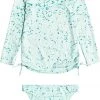 Roxy Girls' Fun With Love Lycra Rashguard Set For Girls' Beach Glass