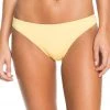 Roxy Women's Solid Beach Classics Moderate Bikini Bottoms For Women Banana Cream