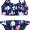 Roxy Girls' Flower Addict Crop Top Swim Set For Girls' Mood Indigo