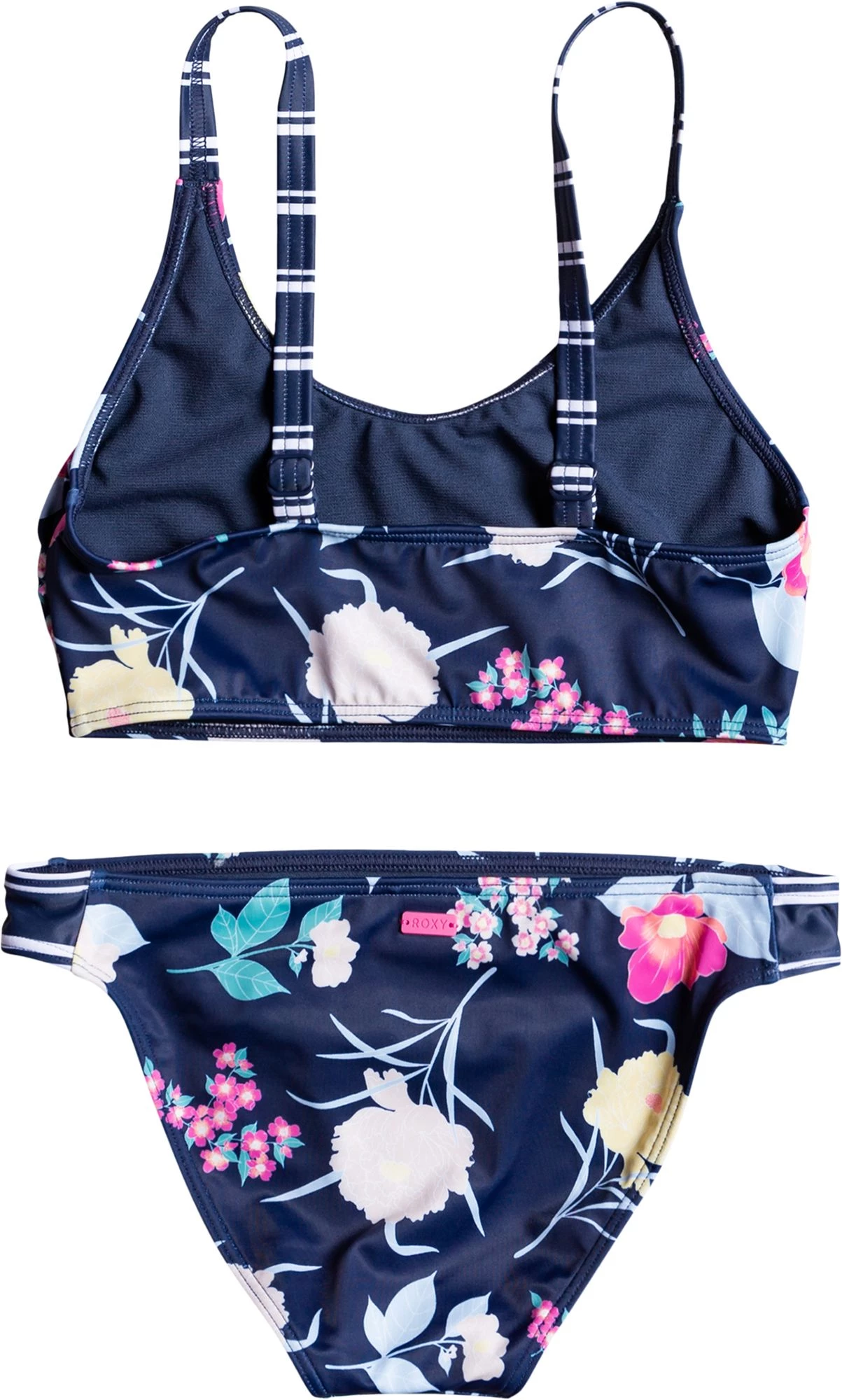 Roxy Girls' Flower Addict Crop Top Swim Set For Girls' Mood Indigo 2 Roxy Girls' Flower Addict Crop Top Swim Set For Girls' Mood Indigo - Image 2