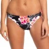 Roxy Women's Printed Beach Classics Full Bikini Bottoms For Women Anthracite Zilla