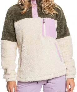 Roxy Women's Alabama WarmFlight Fleece Jacket For Women Parchment