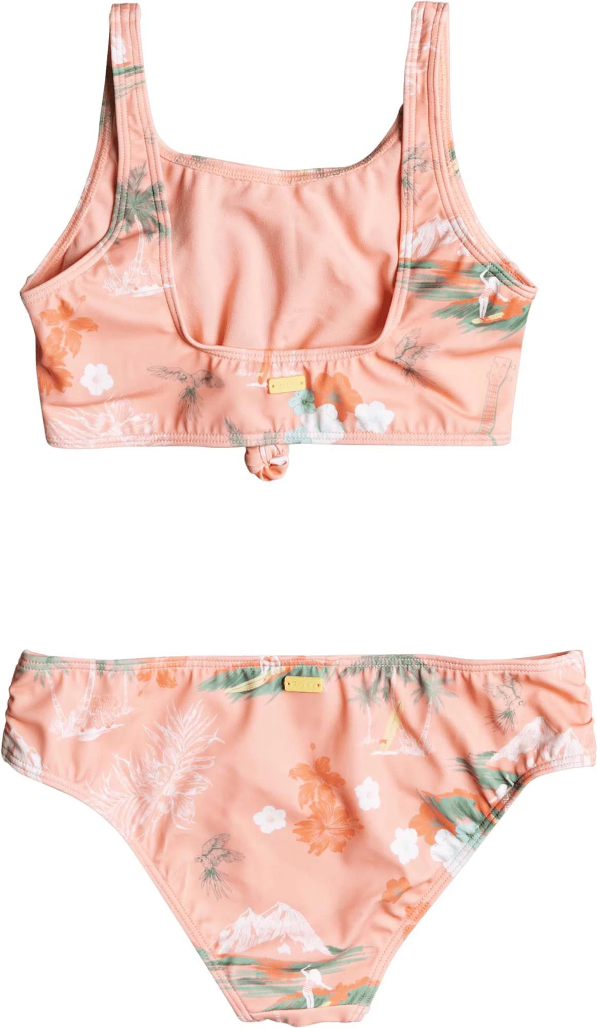 Roxy Girls' Surf Landscape Cop Top Swimsuit Set For Girls' Peach Pearl 2 Roxy Girls' Surf Landscape Cop Top Swimsuit Set For Girls' Peach Pearl - Image 2