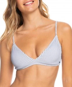 Roxy Women's Coastal Escape Fixed Triangle Bikini Top For Women Bijou Blue