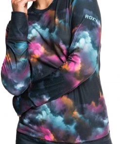 Roxy Women's Daybreak Technical Baselayer Long Sleeve Shirt For Women True Black Pensine