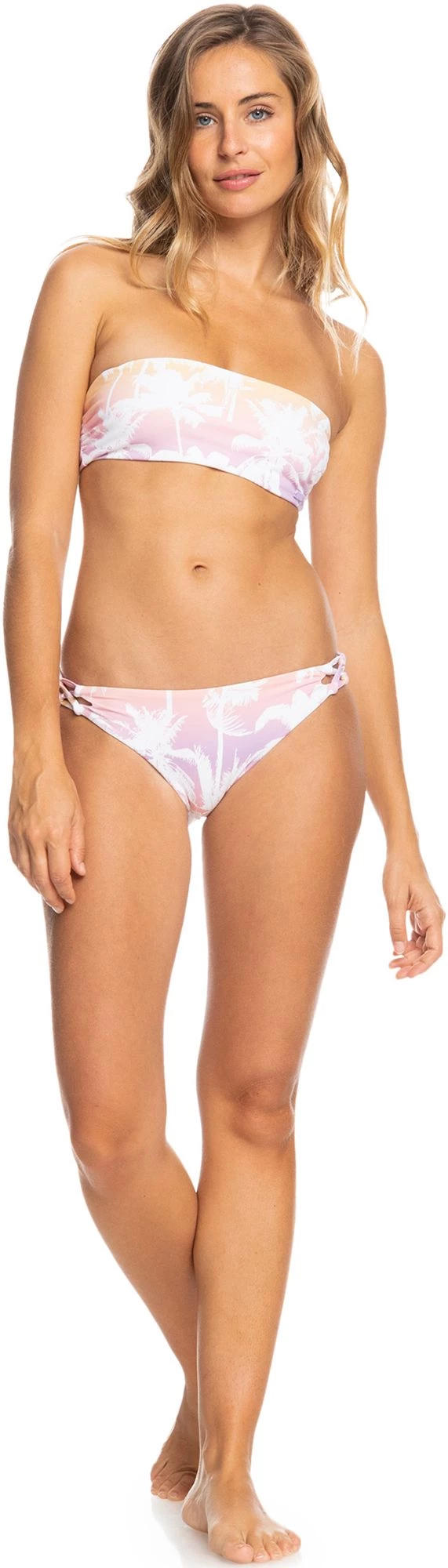 Roxy Women's Lahaina Lights Reversible Bandeau Bikini Top For Women Peach Bud Lahaina Light 2 Roxy Women's Lahaina Lights Reversible Bandeau Bikini Top For Women Peach Bud Lahaina Light - Image 2