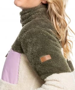 Roxy Women's Alabama WarmFlight Fleece Jacket For Women Parchment -Cheap Roxy Shop unnamed file 131