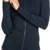 Roxy Women's Essentials Long Sleeve Zipped Rashguard For Women Anthracite