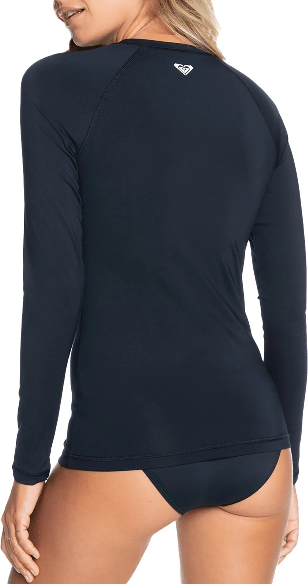 Roxy Women's Essentials Long Sleeve Zipped Rashguard For Women Anthracite 3 Roxy Women's Essentials Long Sleeve Zipped Rashguard For Women Anthracite - Image 3