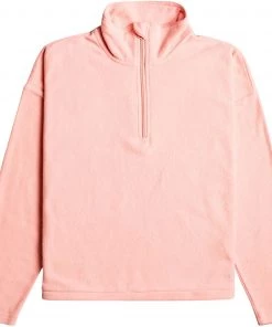 Roxy Women's Feel It Too ¼ Zip Fleece For Women Anthracite -Cheap Roxy Shop unnamed file 1322