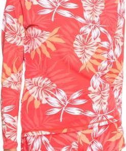 Roxy Women's Sea Skippin' Long Sleeve Rashguard For Women Hibiscus Seaside Tropics