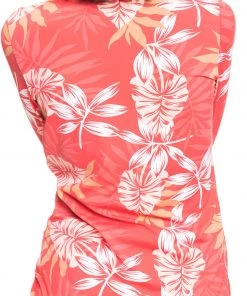 Roxy Women's Sea Skippin' Long Sleeve Rashguard For Women Hibiscus Seaside Tropics -Cheap Roxy Shop unnamed file 1343