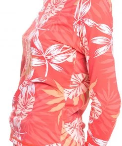 Roxy Women's Sea Skippin' Long Sleeve Rashguard For Women Hibiscus Seaside Tropics -Cheap Roxy Shop unnamed file 1344