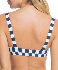 Roxy Women's Parallel Paradiso Reversible Bralette Bikini Top For Women Mood Indigo/bg Revo Strps -Cheap Roxy Shop unnamed file 1347