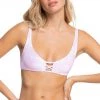 Roxy Women's Sea & Waves Reversible Triangle Bikini Top For Women Orchid Petal Fly Times