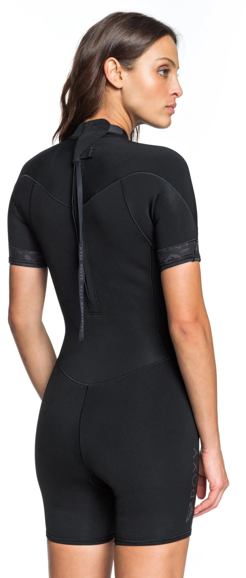 Roxy 2/2mm Syncro Back Zip Short Sleeve Women's Wetsuit For Women Black/jet Black 5 Roxy 2/2mm Syncro Back Zip Short Sleeve Women's Wetsuit For Women Black/jet Black - Image 5