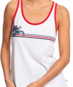 Roxy Women's Find Your Own Path A Graphic Tank Top For Women Snow White