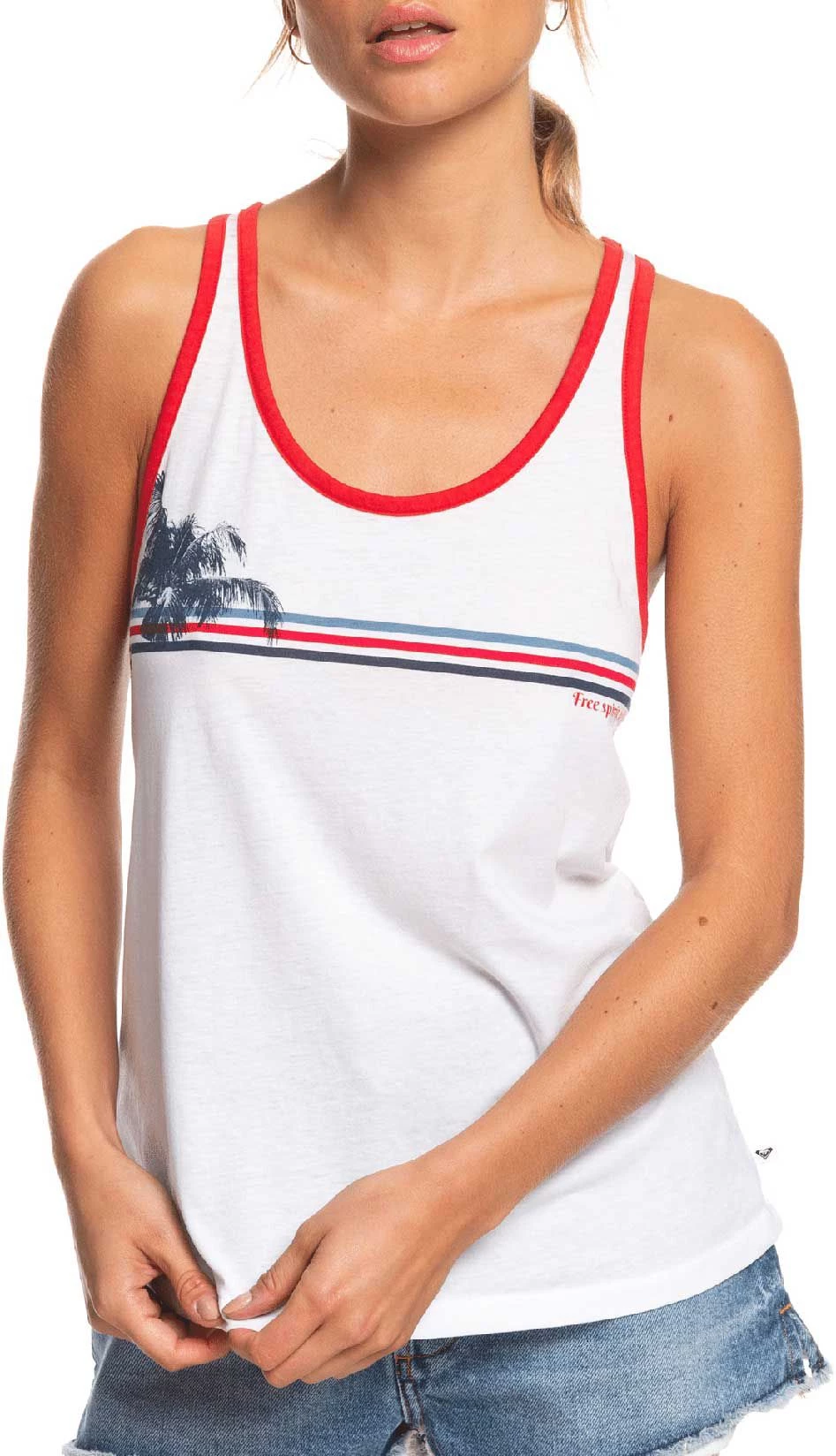Roxy Women's Find Your Own Path A Graphic Tank Top For Women Snow White 1 Roxy Women's Find Your Own Path A Graphic Tank Top For Women Snow White