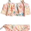 Roxy Toddler Girls' Friendly Story Flutter Two Piece Swimsuit For Girls' Peach Pearl