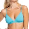 Roxy Women's Beach Classics Fixed Triangle Bikini Swimsuit Top For Women Adriatic Blue
