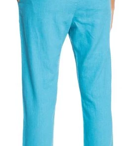 Roxy Women's On The Seashore Linen Trousers For Women Adriatic Blue -Cheap Roxy Shop unnamed file 143
