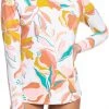 Roxy Women's Beach Classics Print Long Sleeve Rashguard For Women Bright White/paradiso Opt