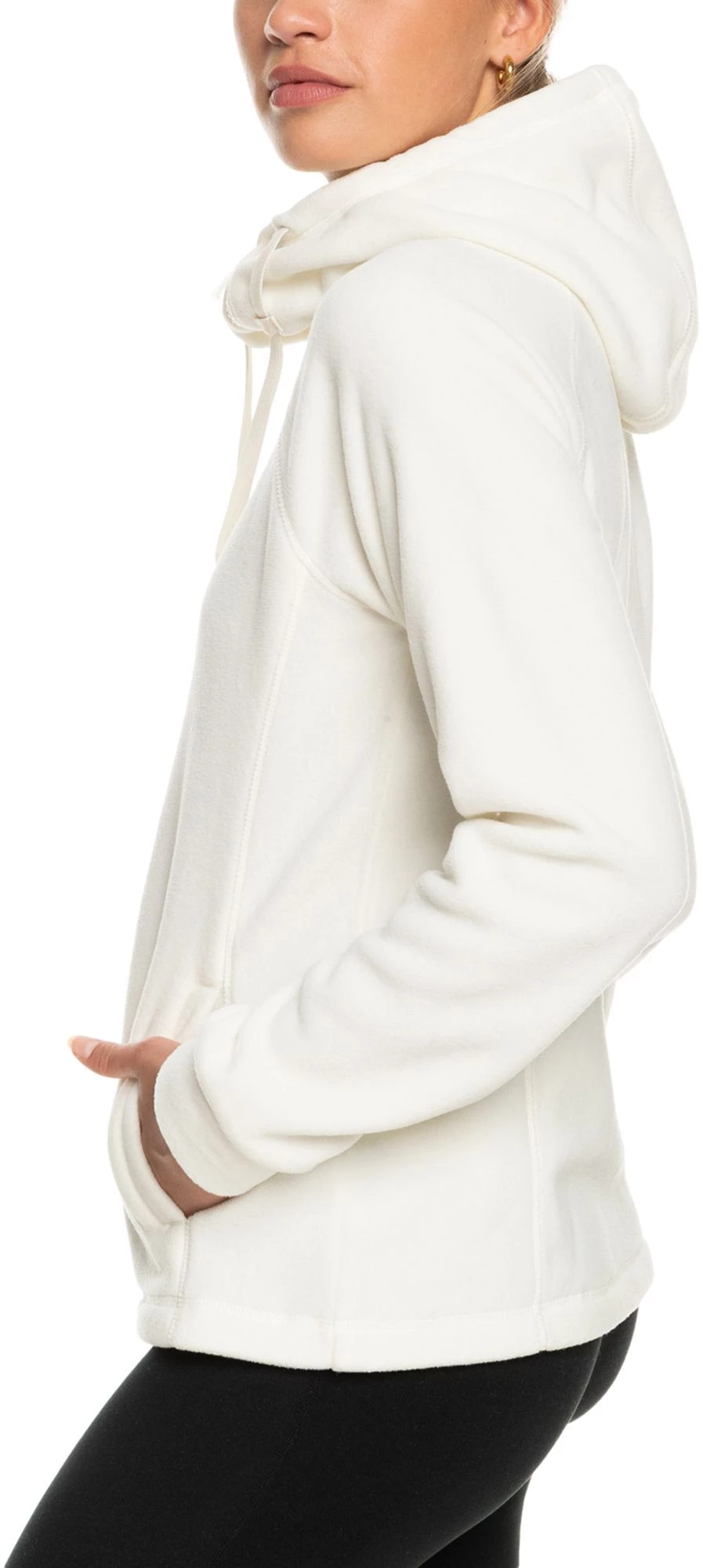 Roxy Women's Keeping Me Alive Full-Zip Fleece Jacket For Women Egret 4 Roxy Women's Keeping Me Alive Full-Zip Fleece Jacket For Women Egret - Image 4