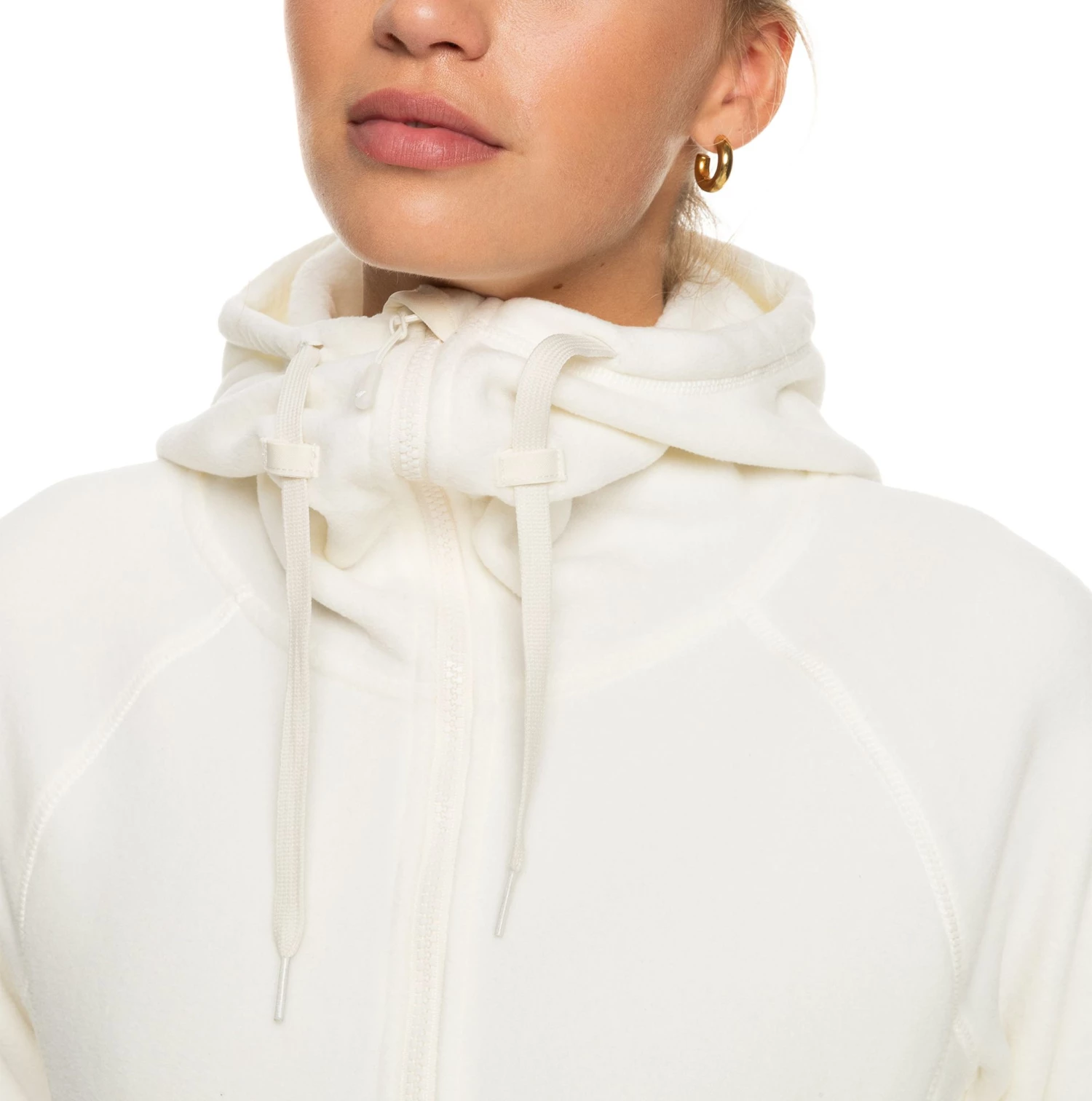 Roxy Women's Keeping Me Alive Full-Zip Fleece Jacket For Women Egret 5 Roxy Women's Keeping Me Alive Full-Zip Fleece Jacket For Women Egret - Image 5