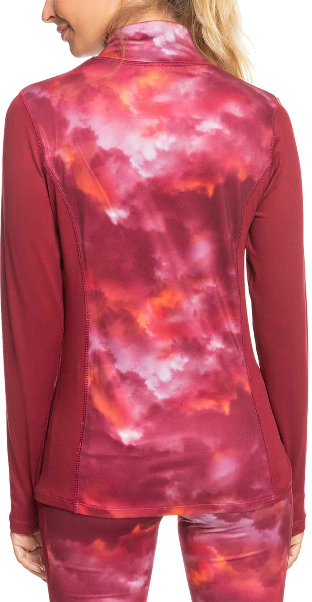 Roxy Women's Frosted Sunset Long Sleeve 1/4 Zip Pullover For Women Tibetan Red 3 Roxy Women's Frosted Sunset Long Sleeve 1/4 Zip Pullover For Women Tibetan Red - Image 3