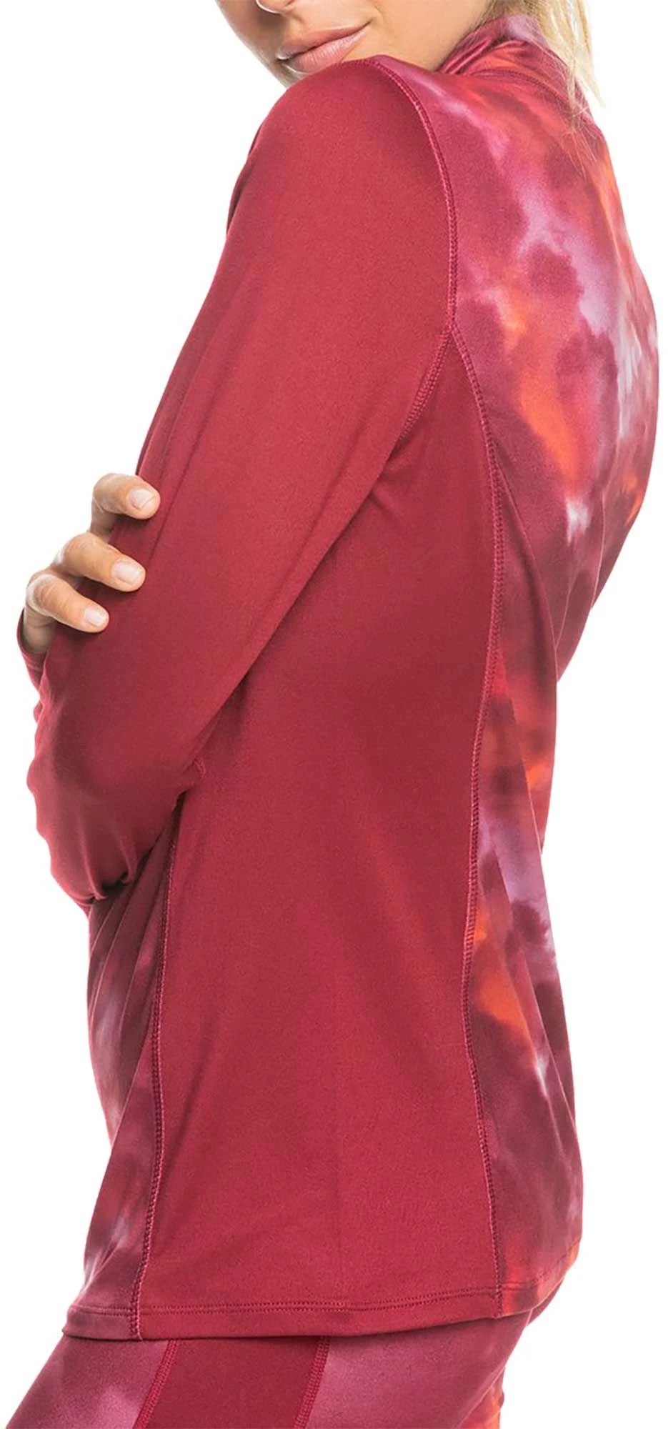 Roxy Women's Frosted Sunset Long Sleeve 1/4 Zip Pullover For Women Tibetan Red 4 Roxy Women's Frosted Sunset Long Sleeve 1/4 Zip Pullover For Women Tibetan Red - Image 4