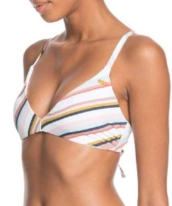 Roxy Women's Printed Beach Classic Fixed Triangle Bikini Top For Women Bright White -Cheap Roxy Shop unnamed file 1461