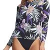 Roxy Women's Active Sea Skippin' Long Sleeve Rashguard For Women True Black Fasso