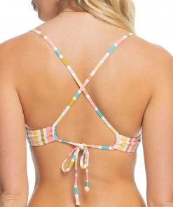 Roxy Women's Printed Beach Classics Athletic Triangle Bikini Top For Women Bright White/paradiso Opt -Cheap Roxy Shop unnamed file 1485