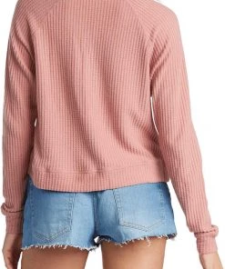 Roxy Women's Take It Home Waffle Crewneck Sweatshirt For Women Ash Rose -Cheap Roxy Shop unnamed file 1494